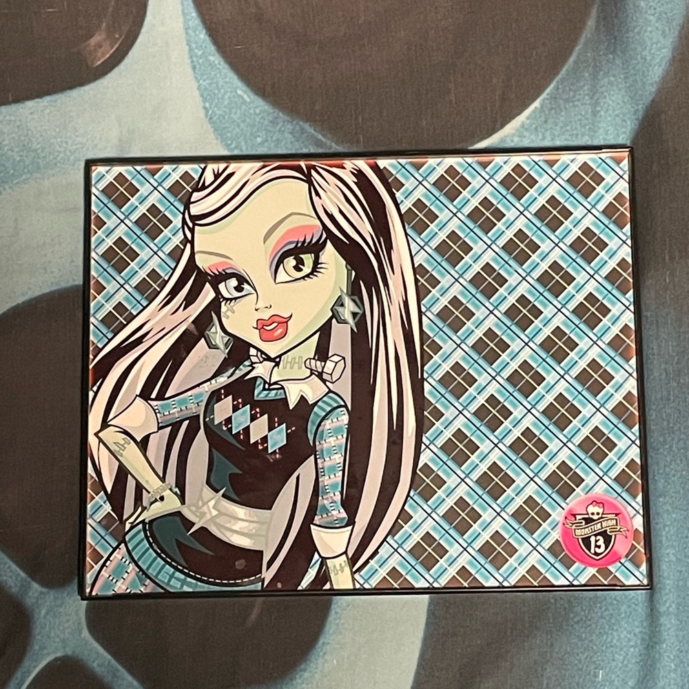 Monster High Argyle Wall Art - Blue, Black, and White
